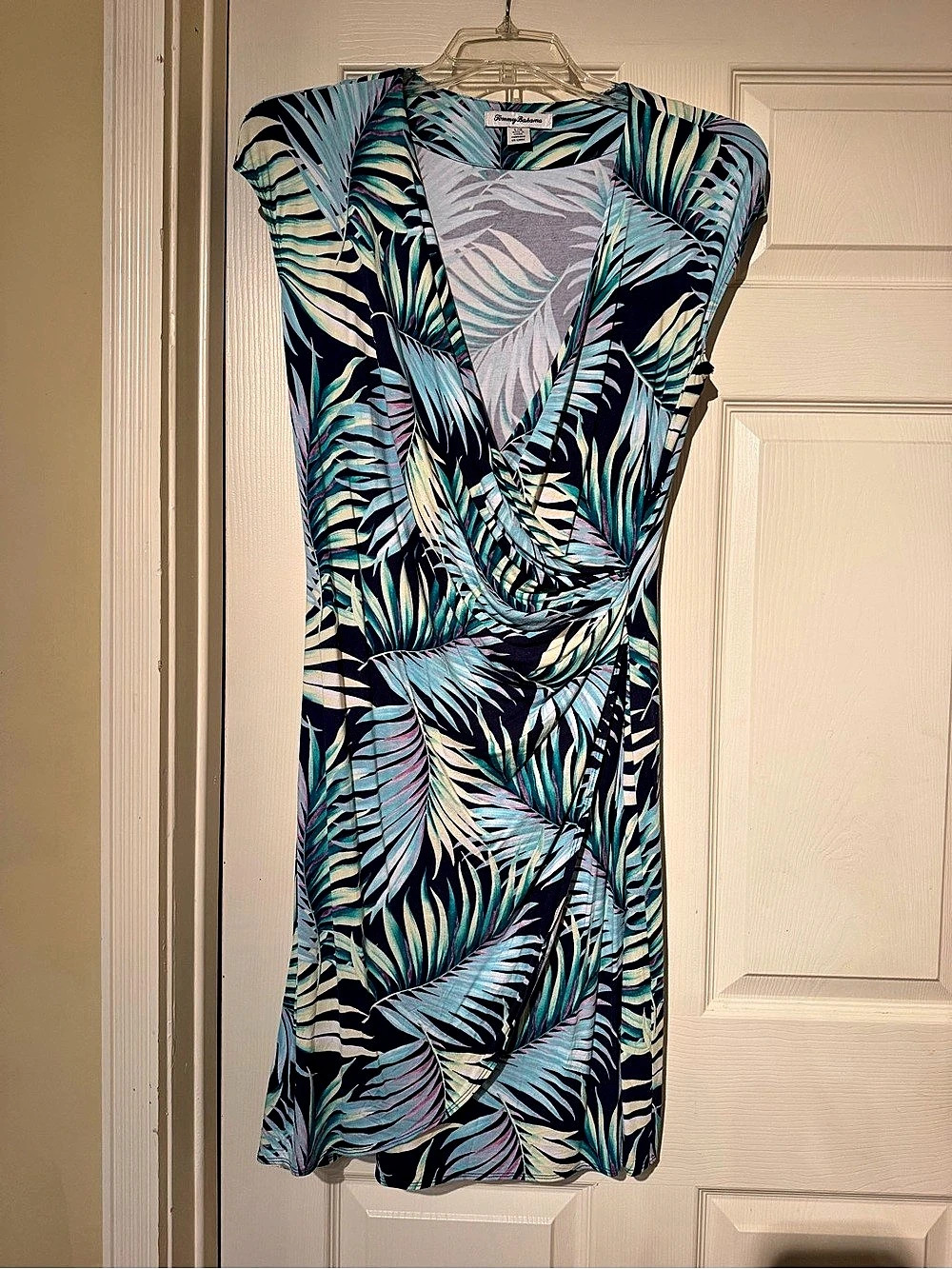 Tommy Bahama Floral Mini Dress in Blue & Green Like New
